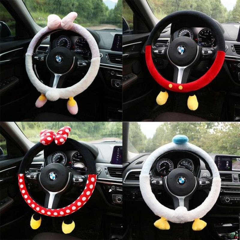 Car Accessories For Winter - Linda funda de volante de felpa