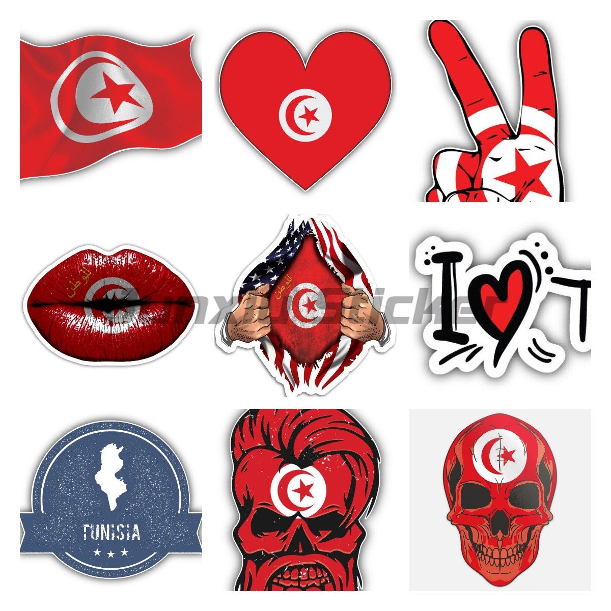 Car Accessories Malaysia - Pegatina de bandera nacional de Túnez,